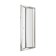 [BE5MBD76] Contemporary 5mm Toughened Safety Glass Bi-Fold Shower Door - 760mm - Chrome - Balterley - Cutout