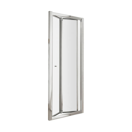 [BE5MBD9] Contemporary 5mm Toughened Safety Glass Bi-Fold Shower Door - 900mm - Chrome - Balterley - Cutout