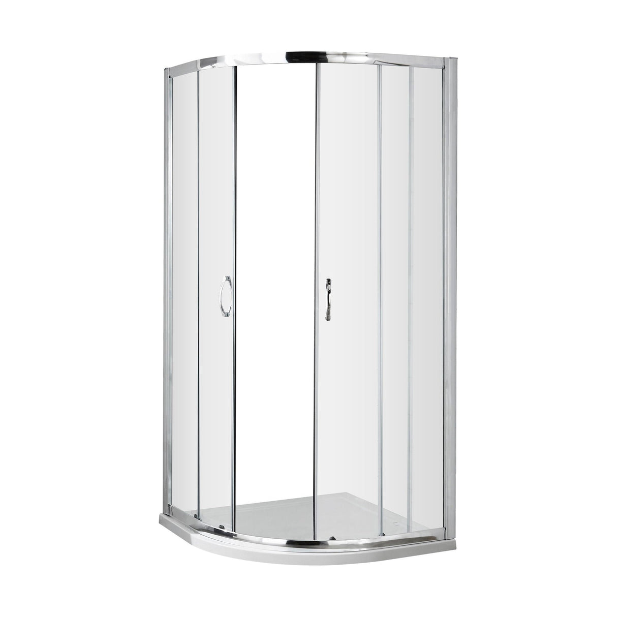 [BE5MQ7] Contemporary 5mm Toughened Safety Glass Quadrant Shower Enclosure - 700mm - Chrome - Balterley - Cutout
