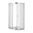 [BE5MQ9] Contemporary 5mm Toughened Safety Glass Quadrant Shower Enclosure - 900mm - Chrome - Balterley - Cutout