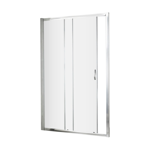[BE5MSL10] Contemporary 5mm Toughened Safety Glass Sliding Shower Door - 1000mm - Chrome - Balterley - Cutout