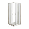 [BE6MCE80] Contemporary Square Corner Entry Shower Enclosure - 6mm Safety Glass - 800mm - Chrome - Cutout