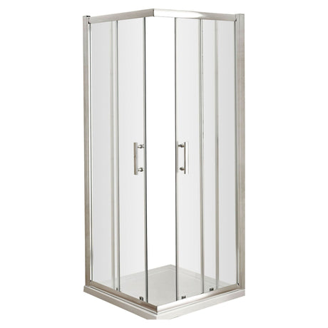 [BE6MCE90] Corner Entry Shower Door 6mm Glass - Choice of Size - Cutout