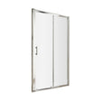 [BE6MSL14] 6mm Toughened Safety Glass Reversible Sliding Door - 1400mm - Chrome - Cutout