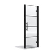 [BEADHD80] Kinver 8mm Toughened Safety Glass Hinged Shower Door, Black - Cutout