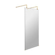[BEAF1000BB] Balterley Contemporary Bathroom 8mm Glass Wetroom Screen with Arms & Feet, Chrome Finish, 1950 x 698 x 14mm - Cutout
