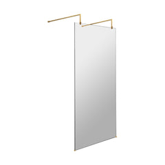 [BEAF1000BB] Balterley Contemporary Bathroom 8mm Glass Wetroom Screen with Arms & Feet, Chrome Finish, 1950 x 698 x 14mm - Cutout