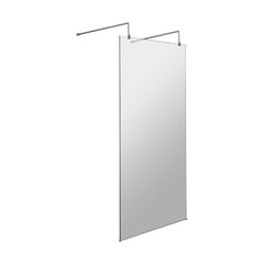 [BEAF1000CP] Balterley Contemporary Bathroom 8mm Glass Wetroom Screen with Arms & Feet, Chrome Finish, 1950 x 698 x 14mm - Cutout