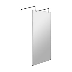 [BEAF1000MB] Balterley Contemporary Bathroom 8mm Glass Wetroom Screen with Arms & Feet, Chrome Finish, 1950 x 698 x 14mm - Cutout
