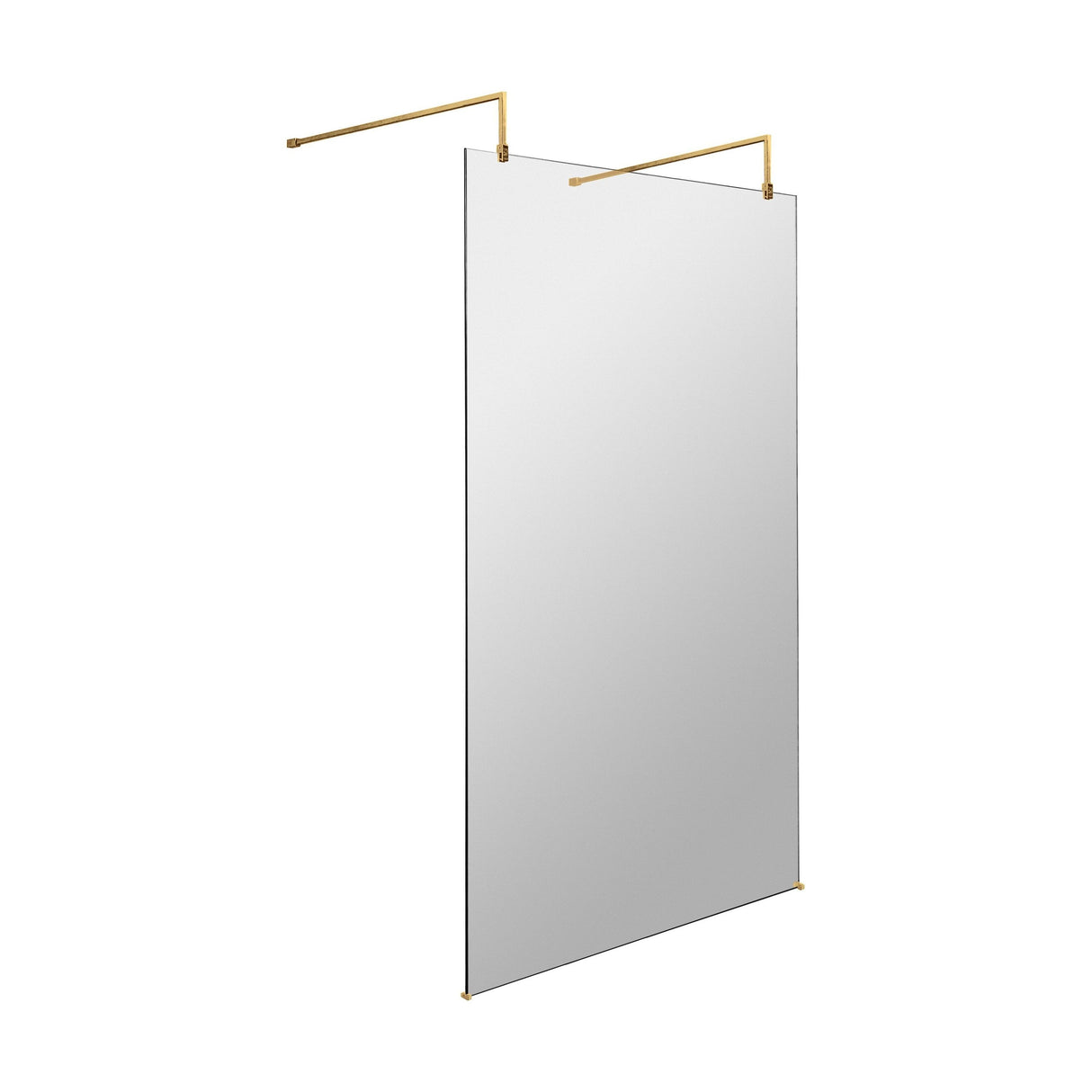 [BEAF1100BB] Balterley Contemporary Bathroom 8mm Glass Wetroom Screen with Arms & Feet, Chrome Finish, 1950 x 698 x 14mm - Cutout