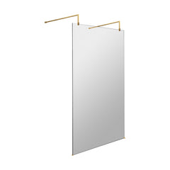 [BEAF1100BB] Balterley Contemporary Bathroom 8mm Glass Wetroom Screen with Arms & Feet, Chrome Finish, 1950 x 698 x 14mm - Cutout