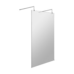 [BEAF1100CP] Balterley Contemporary Bathroom 8mm Glass Wetroom Screen with Arms & Feet, Chrome Finish, 1950 x 698 x 14mm - Cutout