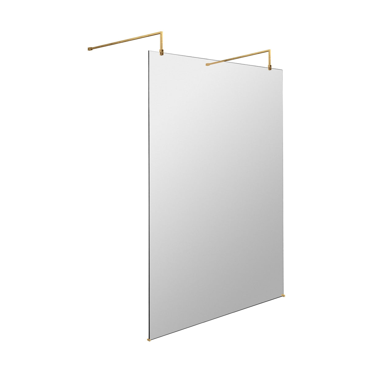 [BEAF1200BB] Balterley Contemporary Bathroom 8mm Glass Wetroom Screen with Arms & Feet, Chrome Finish, 1950 x 698 x 14mm - Cutout