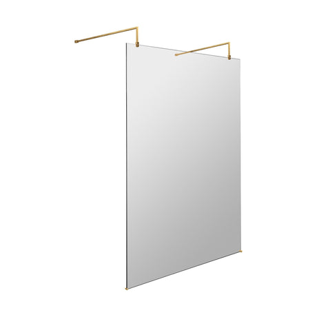 [BEAF1200BB] Balterley Contemporary Bathroom 8mm Glass Wetroom Screen with Arms & Feet, Chrome Finish, 1950 x 698 x 14mm - Cutout