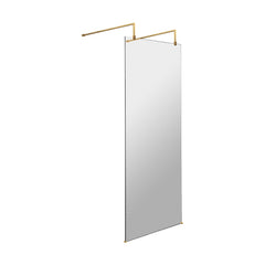 [BEAF700BB] Balterley Contemporary Bathroom 8mm Glass Wetroom Screen with Arms & Feet, Chrome Finish, 1950 x 698 x 14mm - Cutout