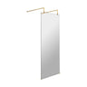 [BEAF700BB] Balterley Contemporary Bathroom 8mm Glass Wetroom Screen with Arms & Feet, Chrome Finish, 1950 x 698 x 14mm - Cutout