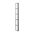 [BEBS025] Balterley Contemporary Bathroom 8mm Glass Wetroom Return Screen, Matt Black, 1950 x 213 x 28mm - Cutout
