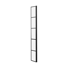 [BEBS025] Balterley Contemporary Bathroom 8mm Glass Wetroom Return Screen, Matt Black, 1950 x 213 x 28mm - Cutout