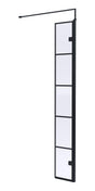 [BEBS030] Balterley 8mm Toughened Safety Glass Black Framed Wetroom Swing Screen - 300mm - Cutout