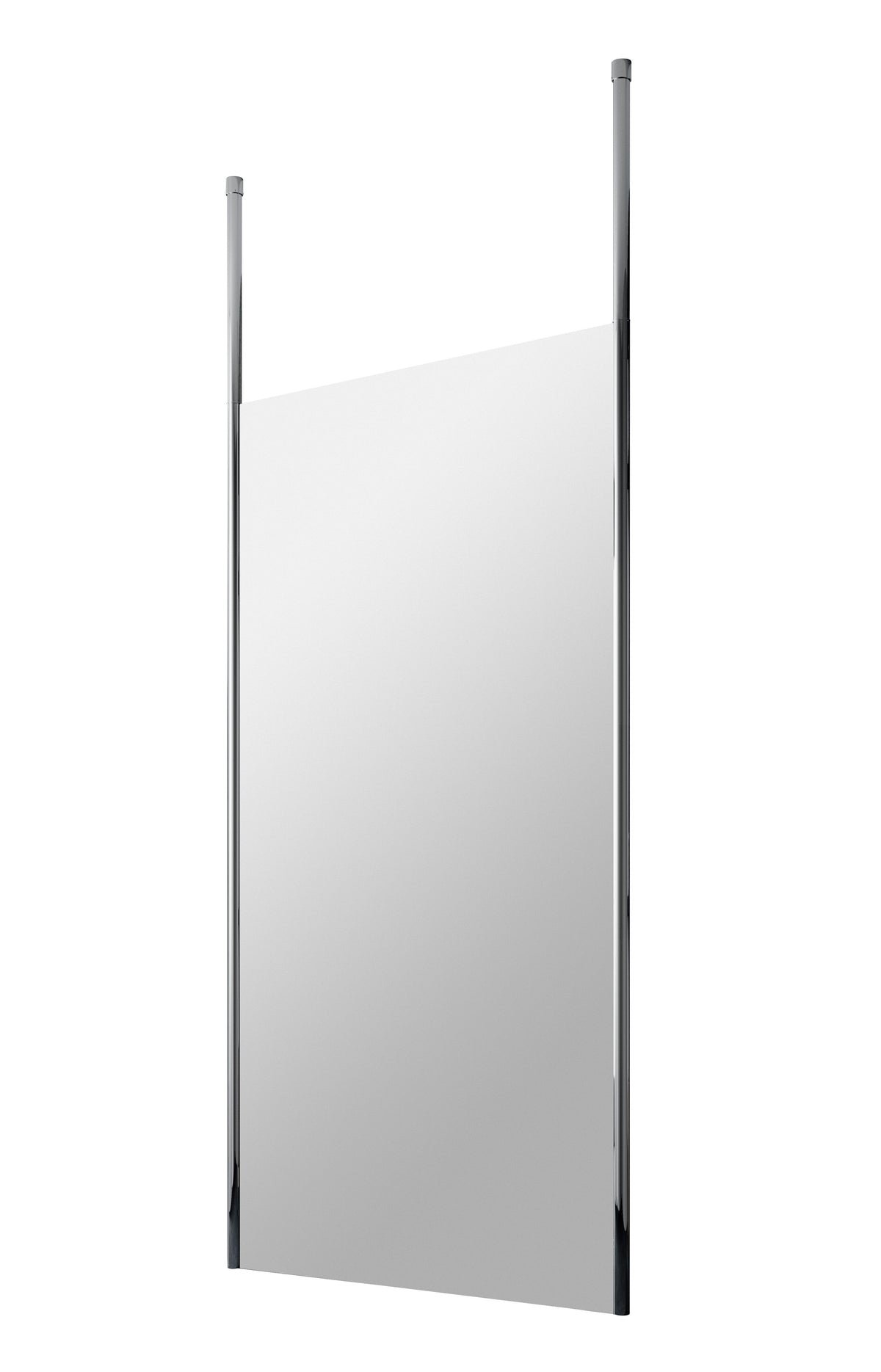 [BECP1100CP] Balterley Contemporary Bathroom 8mm Glass Profile Wetroom Screen with Ceiling Posts, Chrome, 1950 x 700 x 14mm - Cutout