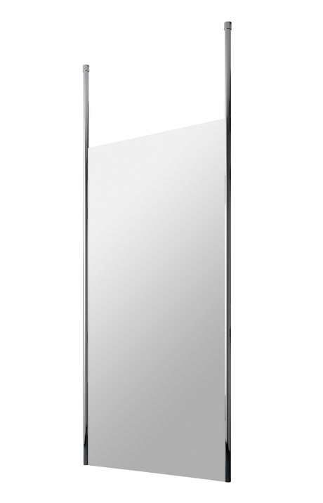 [BECP1100CP] Balterley Contemporary Bathroom 8mm Glass Profile Wetroom Screen with Ceiling Posts, Chrome, 1950 x 700 x 14mm - Cutout