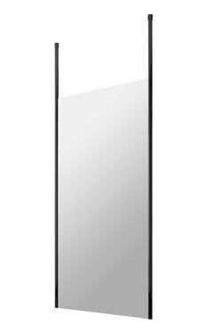 [BECP1100MB] Balterley Contemporary Bathroom 8mm Glass Profile Wetroom Screen with Ceiling Posts, Chrome, 1950 x 700 x 14mm - Cutout