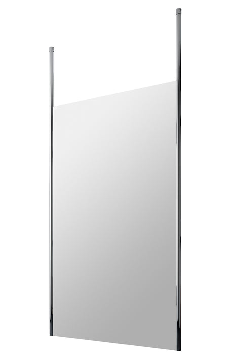 [BECP1200CP] Balterley Contemporary Bathroom 8mm Glass Profile Wetroom Screen with Ceiling Posts, Chrome, 1950 x 700 x 14mm - Cutout