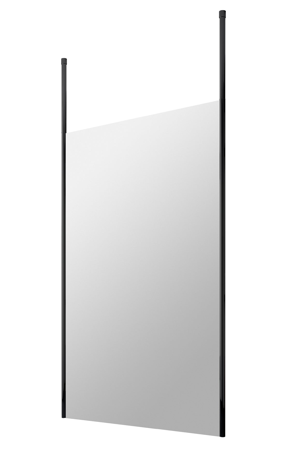[BECP1200MB] Balterley Contemporary Bathroom 8mm Glass Profile Wetroom Screen with Ceiling Posts, Chrome, 1950 x 700 x 14mm - Cutout