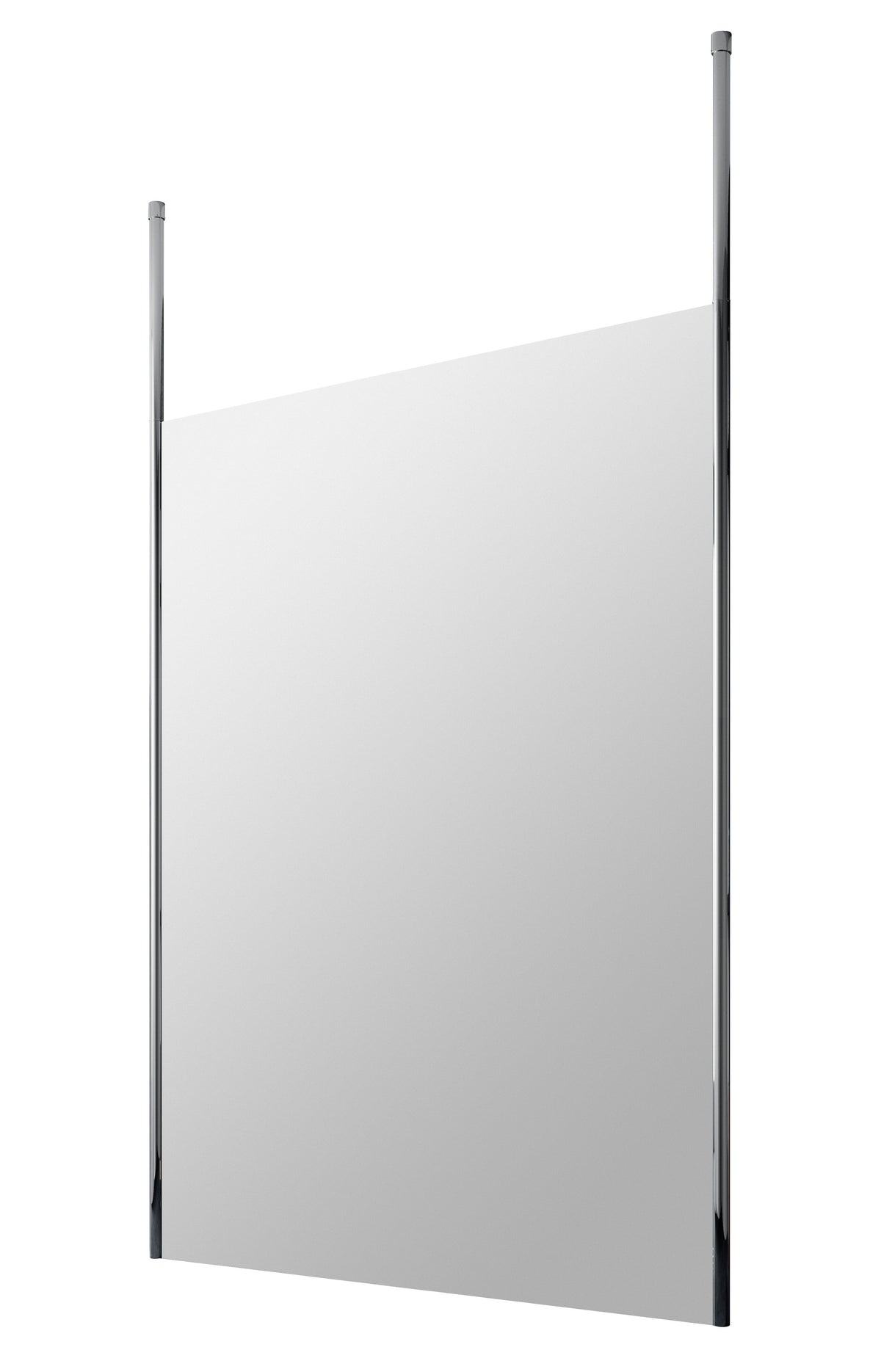 [BECP1400CP] Balterley Contemporary Bathroom 8mm Glass Profile Wetroom Screen with Ceiling Posts, Chrome, 1950 x 700 x 14mm - Cutout