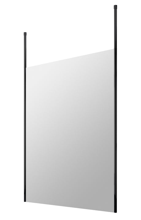 [BECP1400MB] Balterley Contemporary Bathroom 8mm Glass Profile Wetroom Screen with Ceiling Posts, Chrome, 1950 x 700 x 14mm - Cutout