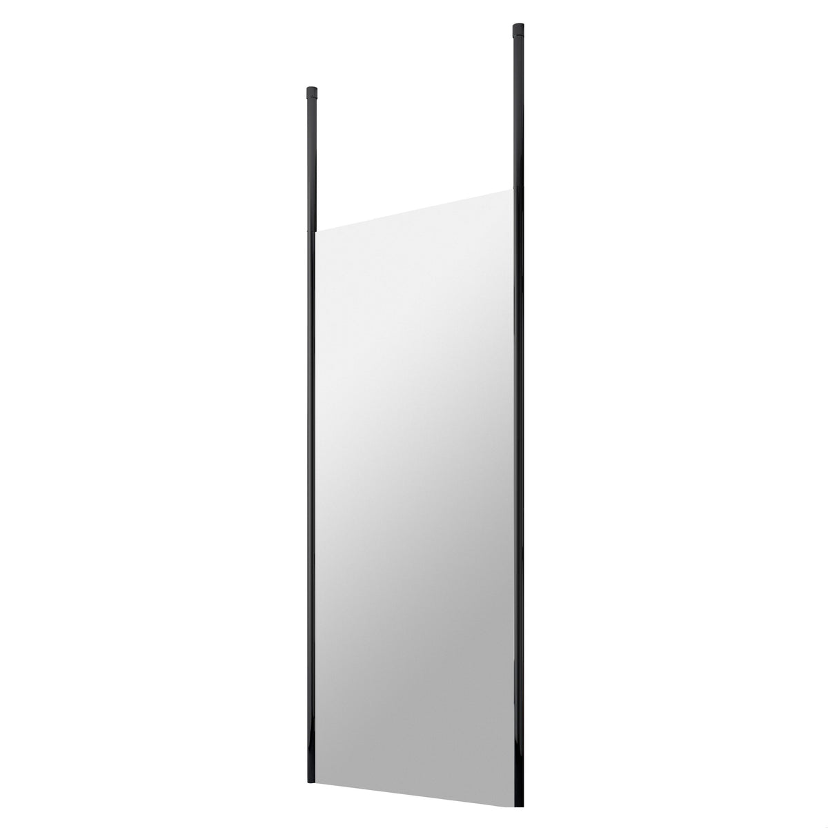 [BECP700MB] Balterley Contemporary Bathroom 8mm Glass Profile Wetroom Screen with Ceiling Posts, Chrome, 1950 x 700 x 14mm - Cutout