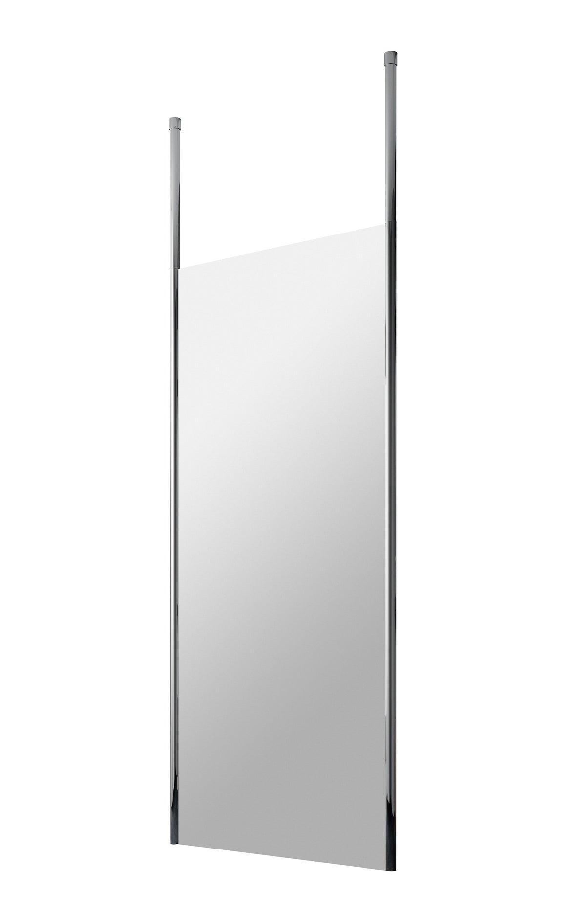 [BECP760CP] Balterley Contemporary Bathroom 8mm Glass Profile Wetroom Screen with Ceiling Posts, Chrome, 1950 x 700 x 14mm - Cutout