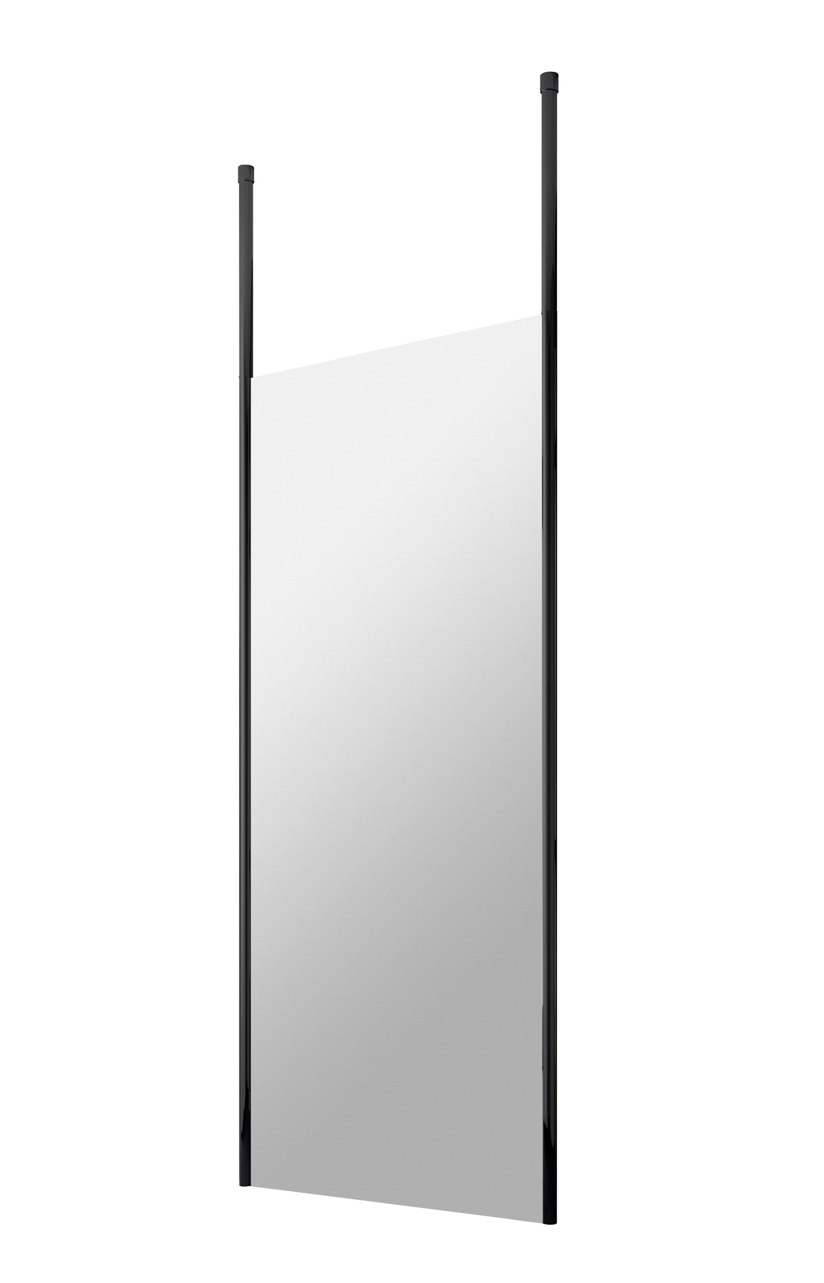[BECP760MB] Balterley Contemporary Bathroom 8mm Glass Profile Wetroom Screen with Ceiling Posts, Chrome, 1950 x 700 x 14mm - Cutout
