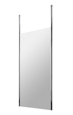 [BECP900CP] Balterley Contemporary Bathroom 8mm Glass Profile Wetroom Screen with Ceiling Posts, Chrome, 1950 x 700 x 14mm - Cutout