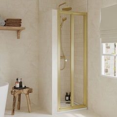 [BEETBD70BB] Almington 4mm Toughened Safety Glass Bi-Fold Shower Door, H: 1900mm, Choice of Size and Colour - Lifestyle 2