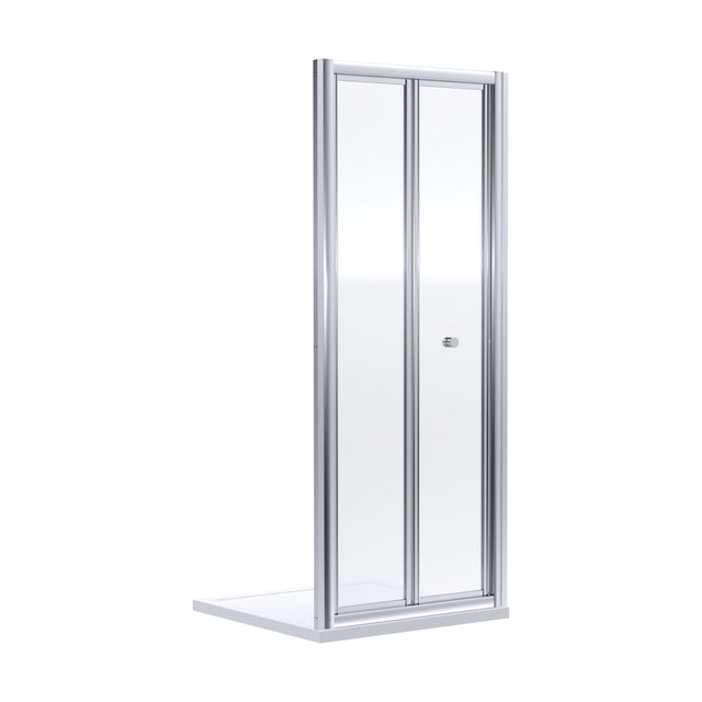 [BEETBD70] Almington 4mm Toughened Safety Glass Bi-Fold Shower Door, H: 1900mm, Choice of Size and Colour - Cutout