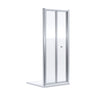 [BEETBD70] Almington 4mm Toughened Safety Glass Bi-Fold Shower Door, H: 1900mm, Choice of Size and Colour - Cutout