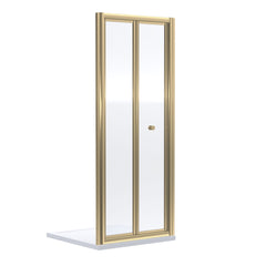 [BEETBD76BB] Almington 4mm Toughened Safety Glass Bi-Fold Shower Door, H: 1900mm, Choice of Size and Colour - Cutout