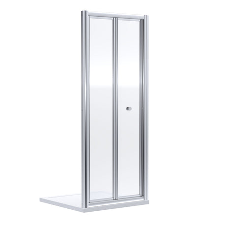 [BEETBD76] Almington 4mm Toughened Safety Glass Bi-Fold Shower Door, H: 1900mm, Choice of Size and Colour - Cutout