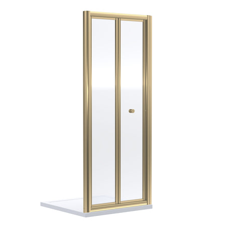 [BEETBD80BB] Almington 4mm Toughened Safety Glass Bi-Fold Shower Door, H: 1900mm, Choice of Size and Colour - Cutout