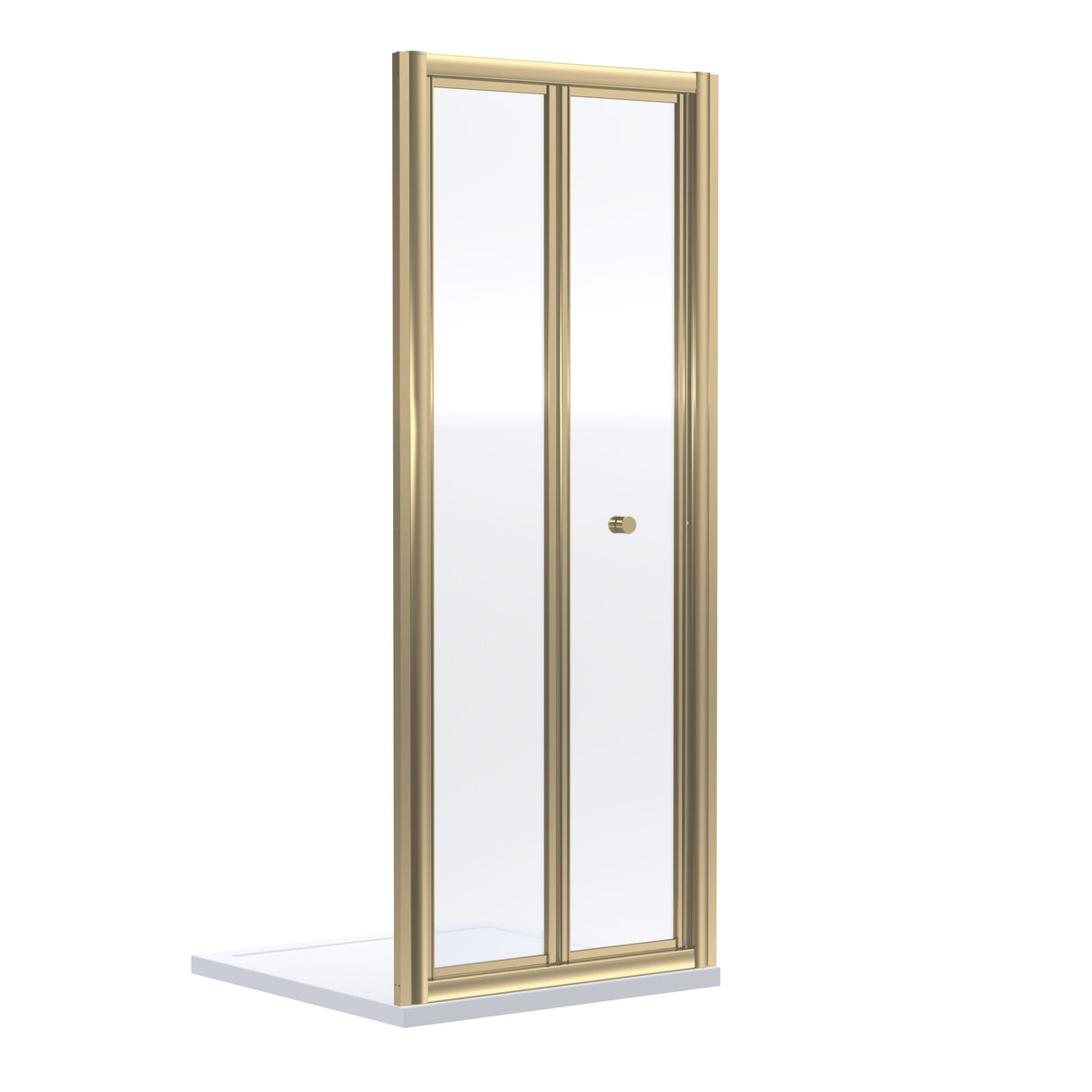[BEETBD90BB] Almington 4mm Toughened Safety Glass Bi-Fold Shower Door, H: 1900mm, Choice of Size and Colour - Cutout
