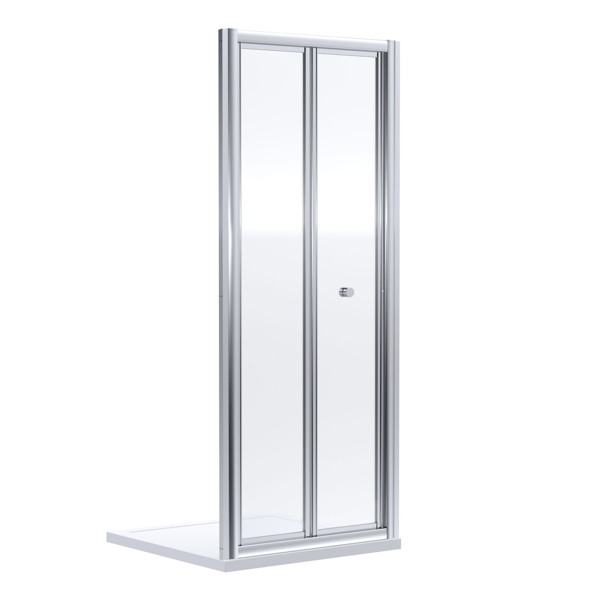 [BEETBD90] Almington 4mm Toughened Safety Glass Bi-Fold Shower Door, H: 1900mm, Choice of Size and Colour - Cutout