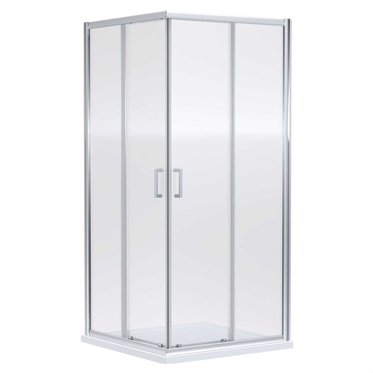 [BEETCE90] Corner Entry Shower Enclosure, H: 1900mm, Chrome - Choice of Size - Cutout