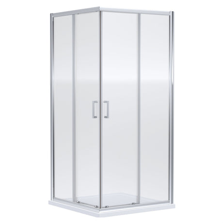 [BEETCE90] Corner Entry Shower Enclosure, H: 1900mm, Chrome - Choice of Size - Cutout