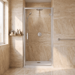 [BEETHD80] Hinged Shower Door 1900mm High - Choice of Size and Colour - Studio Shot