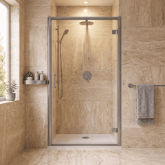[BEETHD90GM] Hinged Shower Door 1900mm High - Choice of Size and Colour - Studio Shot