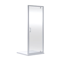 [BEETPD76] Almington 6mm Toughened Safety Glass Reversible Pivot Shower Door - H: 1900mm - Choice of Size and Profile Finish - Cutout