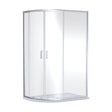 [BEETQ128] Almington 6mm Toughened Safety Glass Offset Quadrant Shower Enclosure - H: 1900mm - Choice of Profile Finish - Cutout