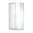 [BEETQ80] Almington 6mm Toughened Safety Glass Quadrant Shower Enclosure - H: 1900mm - Choice of Size and Profile Finish - Cutout