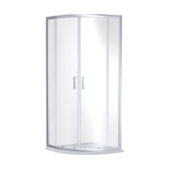 [BEETQ80] Almington 6mm Toughened Safety Glass Quadrant Shower Enclosure - H: 1900mm - Choice of Size and Profile Finish - Cutout